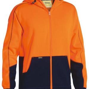 Bisley Hi Vis Fleece Hoodie-350-206