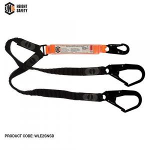 Linq Elite Double Leg Elasticated Lanyard With Hardware Sn + Sd X2-348-205