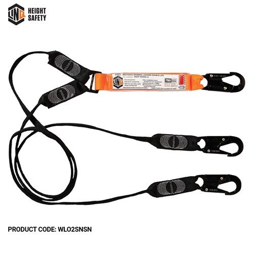 Linq Elite Double Leg Shock Absorbing Webbing Lanyard With Hardware Sn X3-346-204
