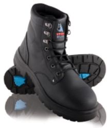 Steel Blue Argyle Lace Up Safety Boot-14-5